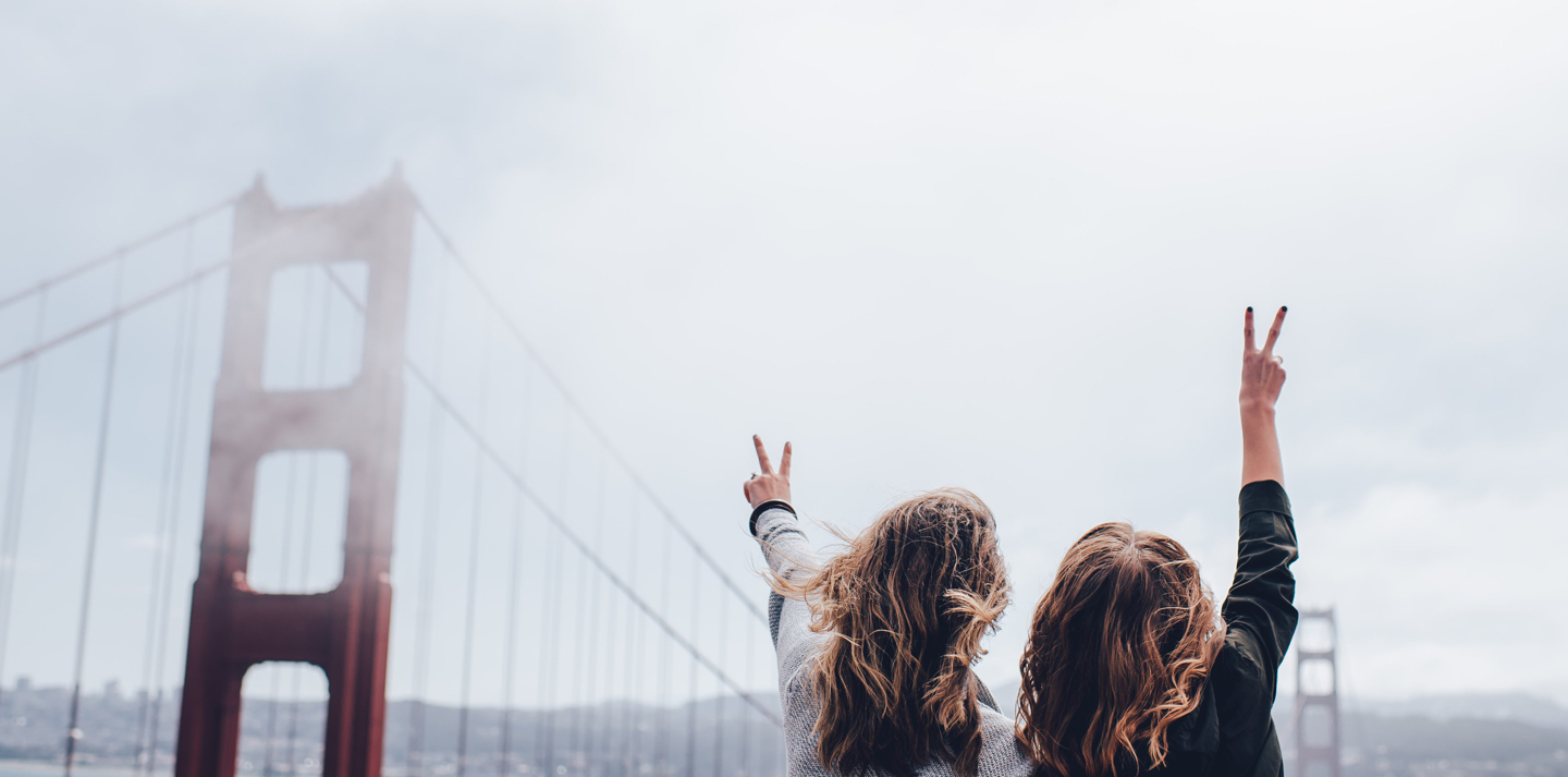 two ladies looking at bridge