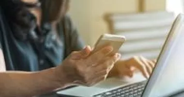 Person looking at phone
