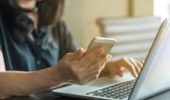 Person looking at phone